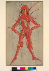 Coreb - un Espíritu, Diseño para un Vestuario de Escena para El Diablo Alegre de Edmonton, 1921